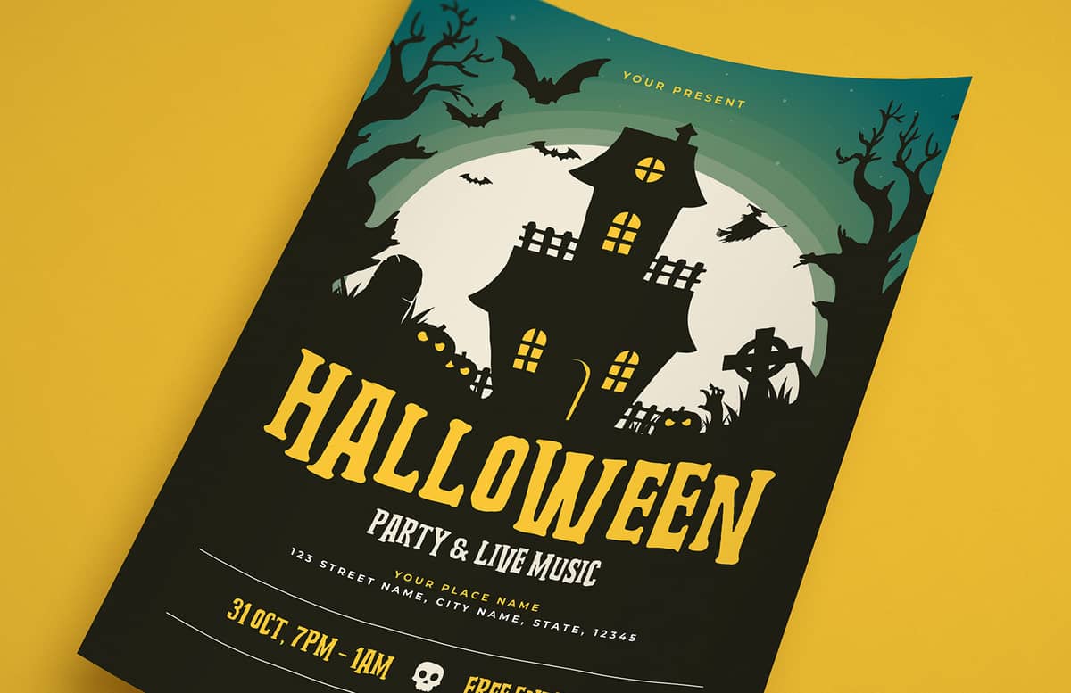 Halloween Party Flyer Template Preview 1A