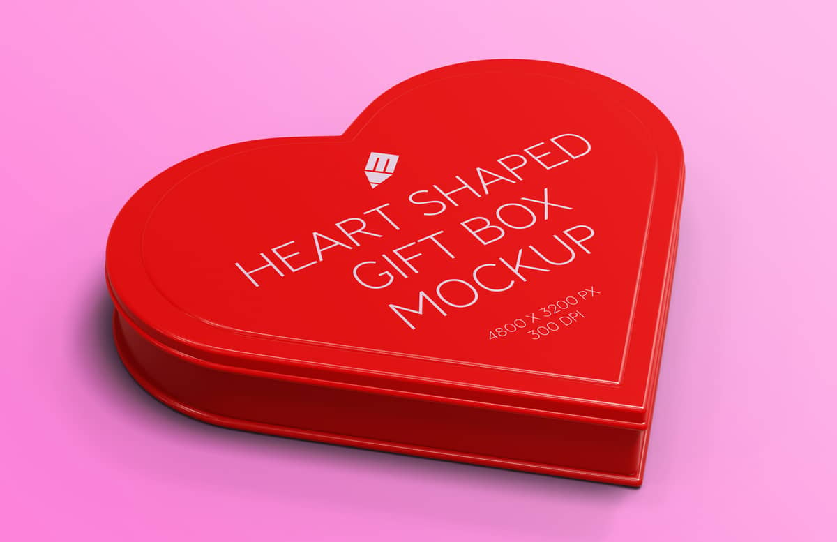Heart Shaped Gift Box Mockup Preview 1