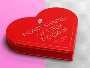 Heart Shaped Gift Box Mockup 2