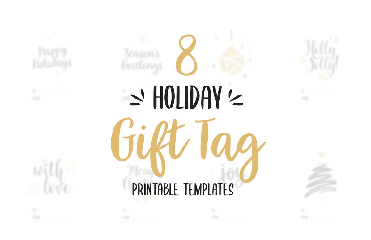 Holiday Gift Tag Templates Preview 1A