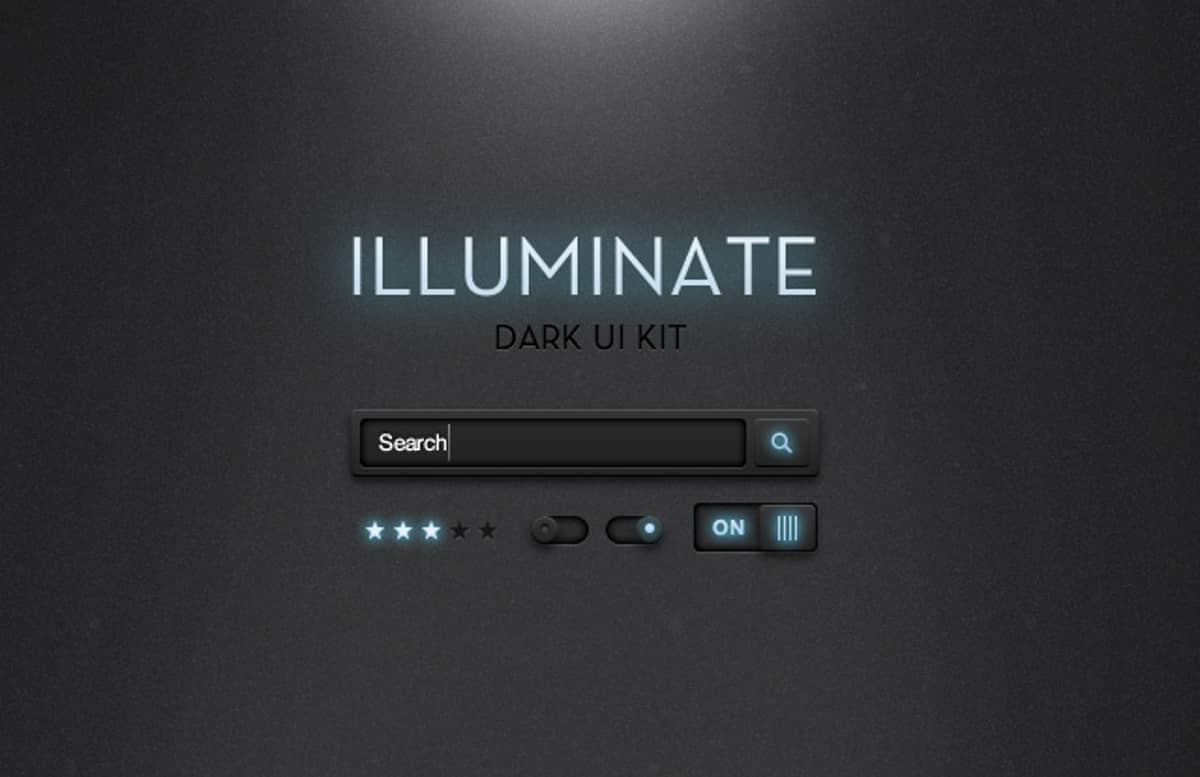 Illuminate  Dark  Ui  Kit  Preview1