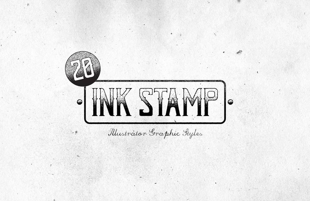 Ink Stamp Illustrator Graphic Styles Preview 1