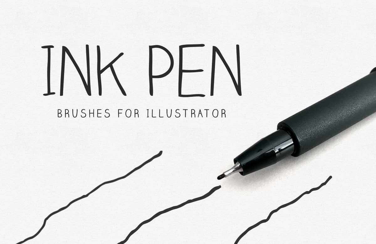 Ink  Pen  Illustrator  Brushes  Preview 1B