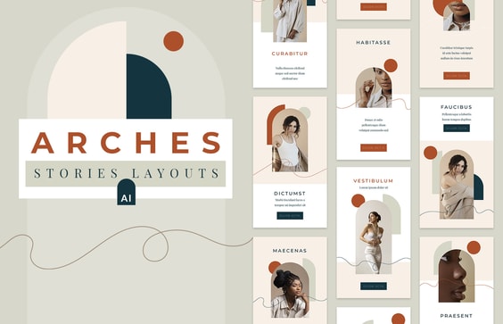 Instagram Arches Stories Layouts - (AI)