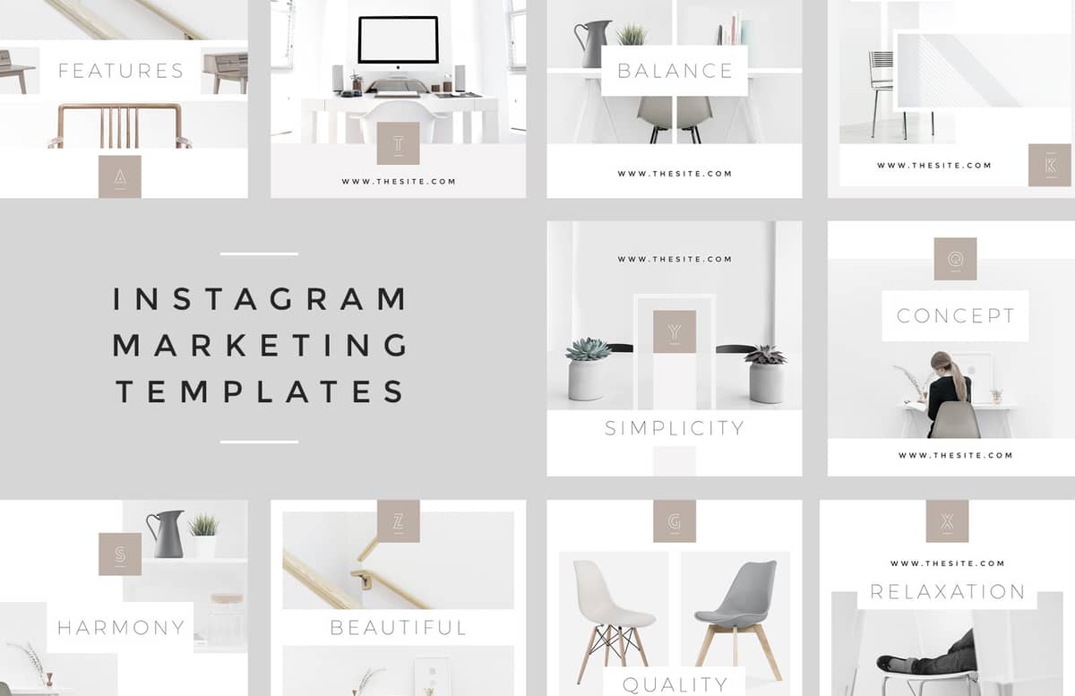 Instagram Marketing Templates Preview 1B