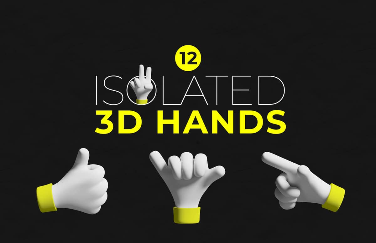 Isolated 3 D Hands Preview 1