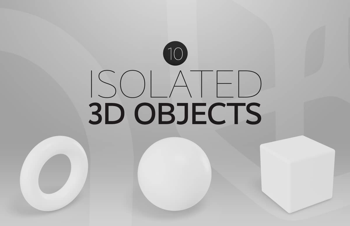 Isolated 3 D Objects Preview 1
