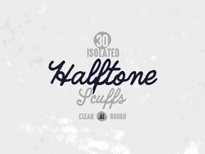 Vector Isolated Halftone Scuffs 1