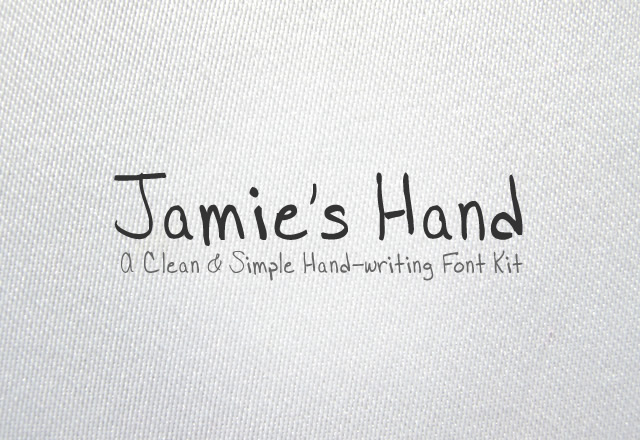 Jamie’s Hand Font Kit