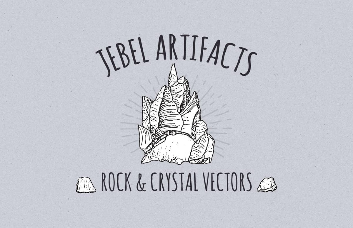 Jebel Artifacts Rock And Crystal Vectors Preview 1