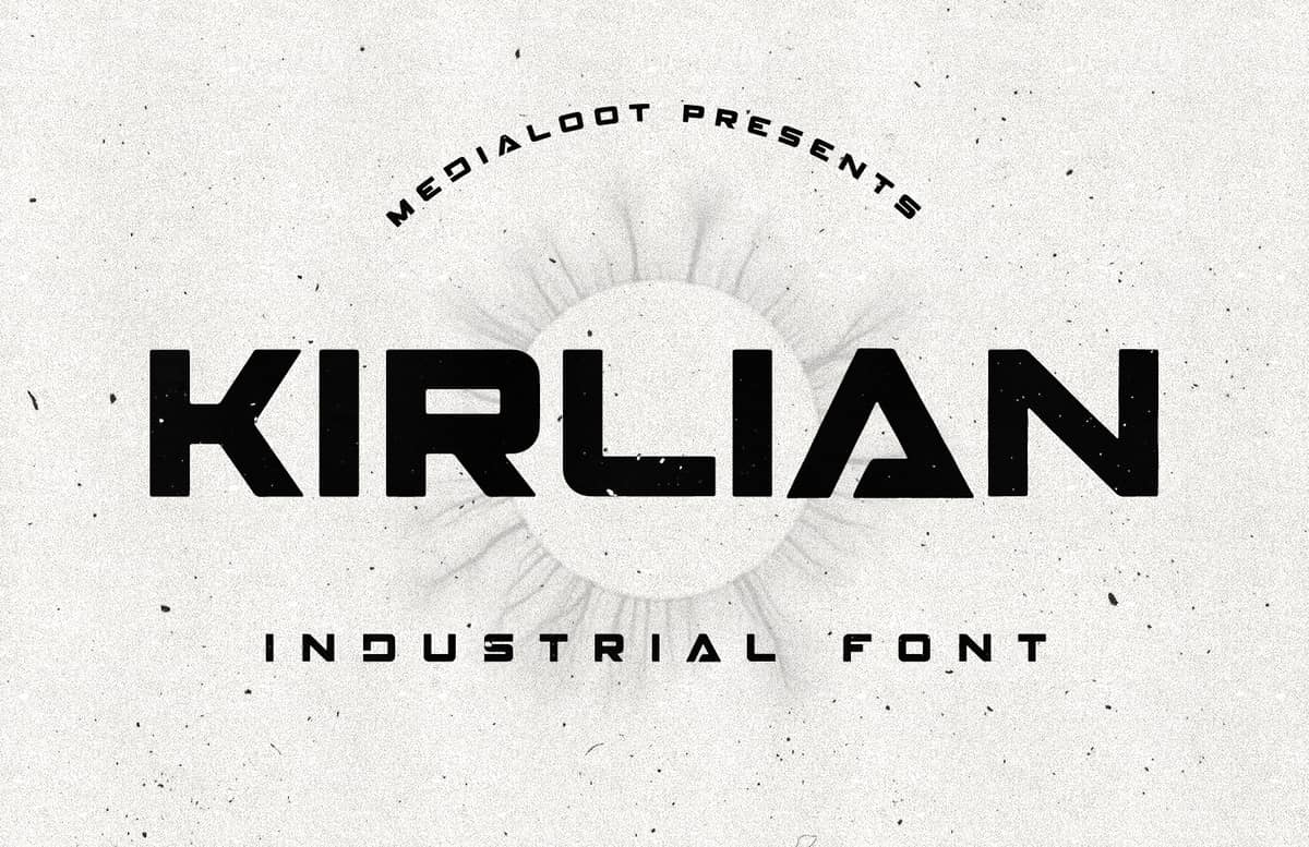 Kirlian Industrial Font Preview 1C