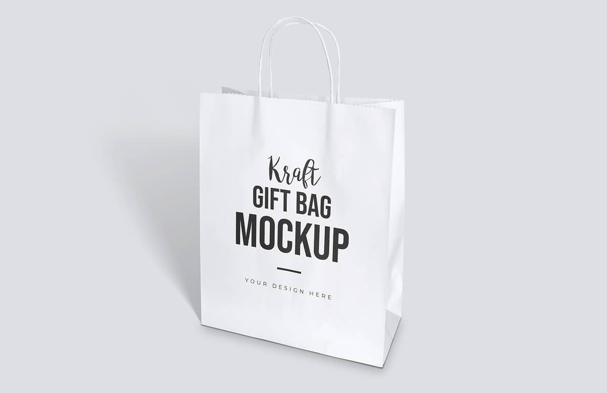 Kraft Gift Bag Mockup Preview 1