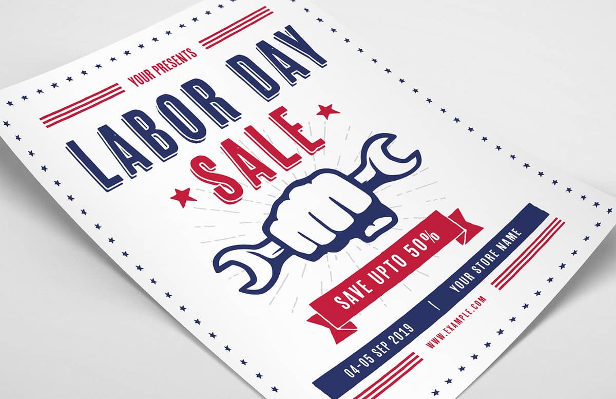 Labor Day Sale Flyer Template Preview 1