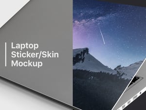 Laptop Sticker & Skin Mockup 1