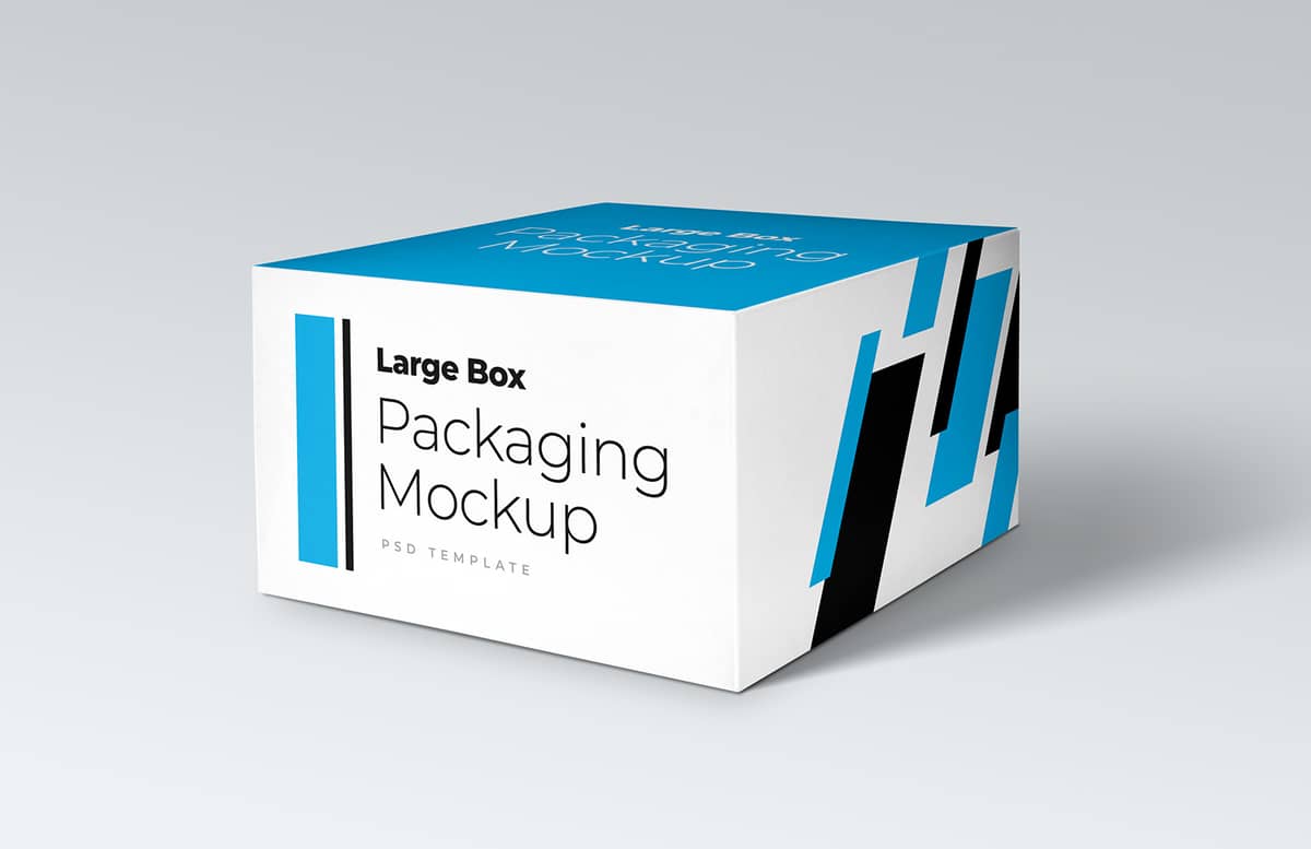 Free Large Box Packaging Mockup — Medialoot