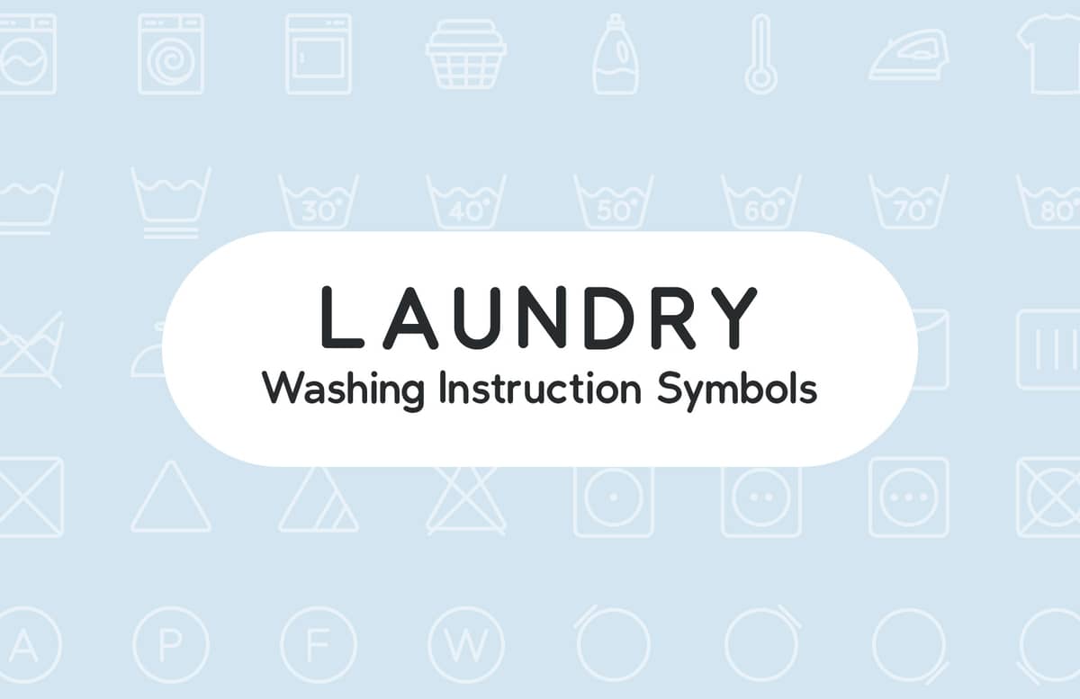 Laundry Washing Instruction Symbols Preview 1A