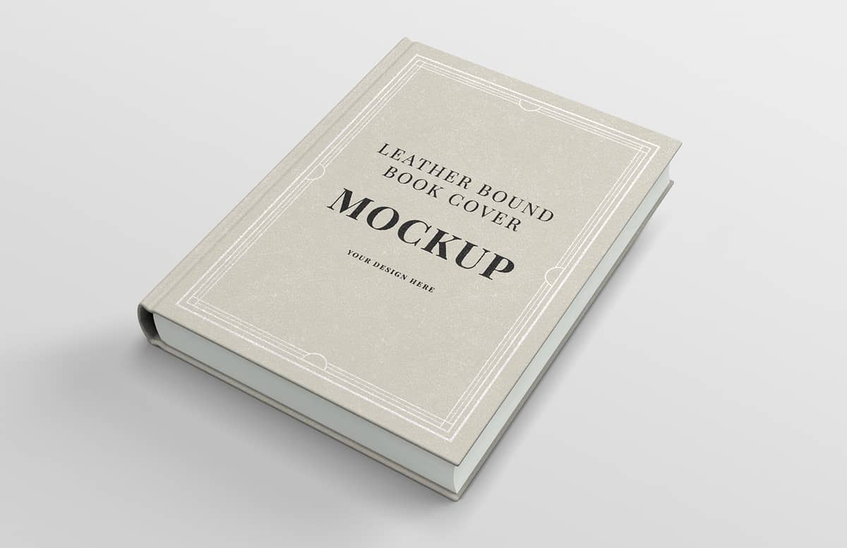 Leather Bound Book Cover Mockup 1
