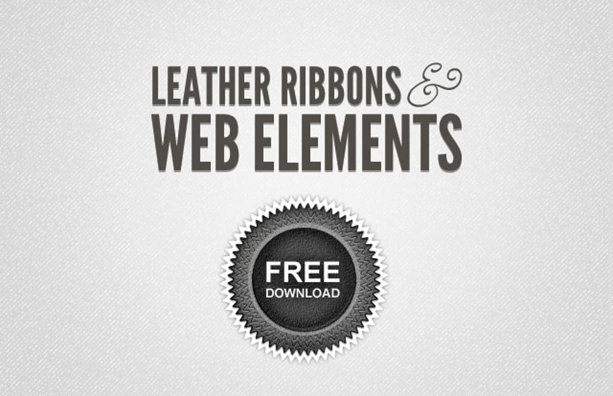 Leather  Ribbons  Web  Elements  Preview12