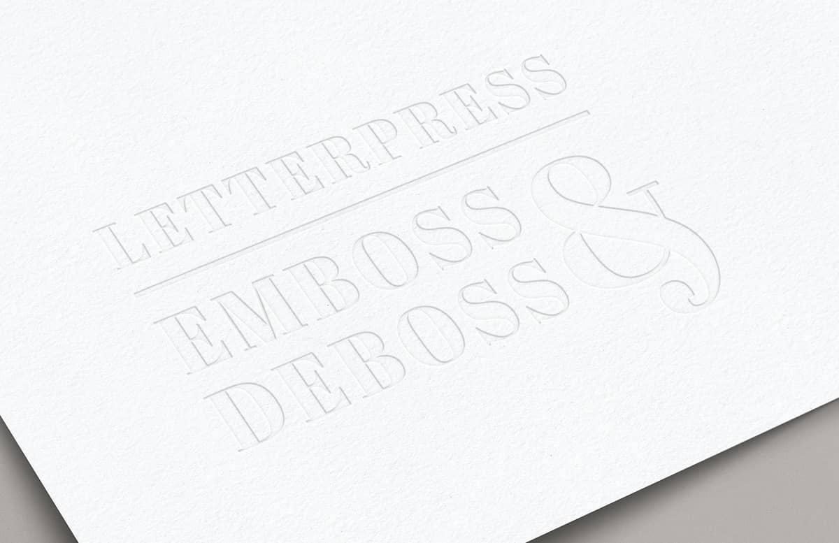 Letterpress Emboss Deboss Logo Mockup Preview 1A