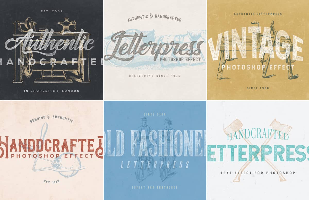 Letterpress Text Effect Pack Preview 1