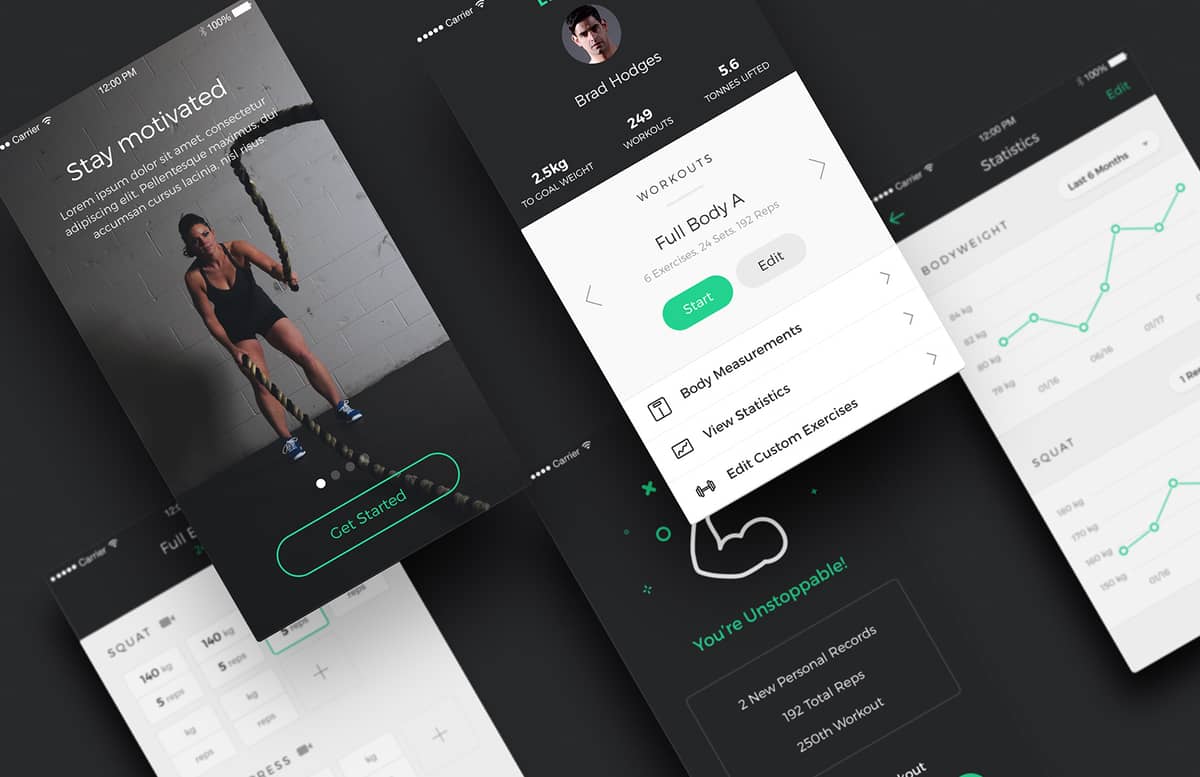 Lifter Fitness App Ui Kit Preview 1