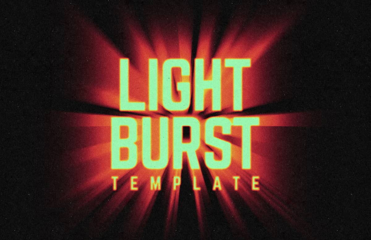Light Burst Photoshop Template Preview 1