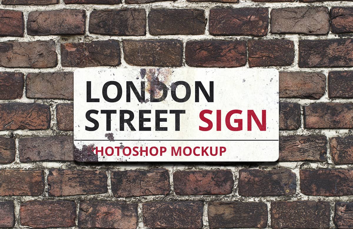 London  Street  Sign  Mockup  Preview 1