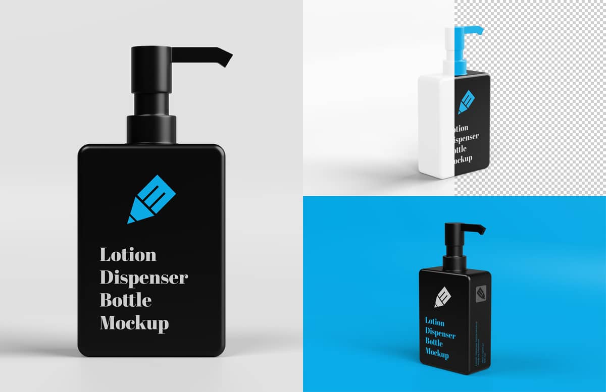 Lotion Dispenser Bottle Mockup Preview 1