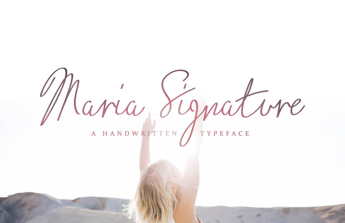 Maria Signature Font Preview 1