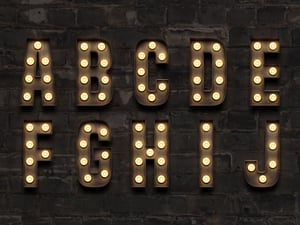 Marquee: Light Bulb Sign Letters 2