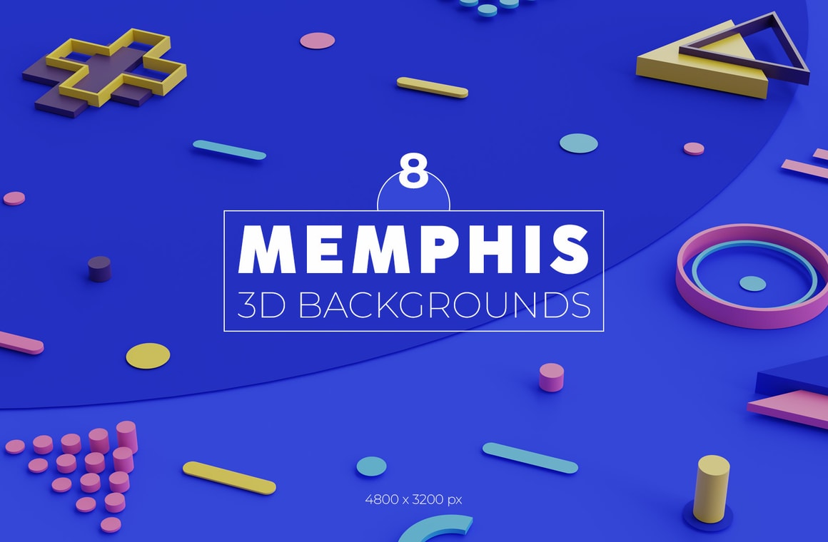 Memphis 3D Backgrounds