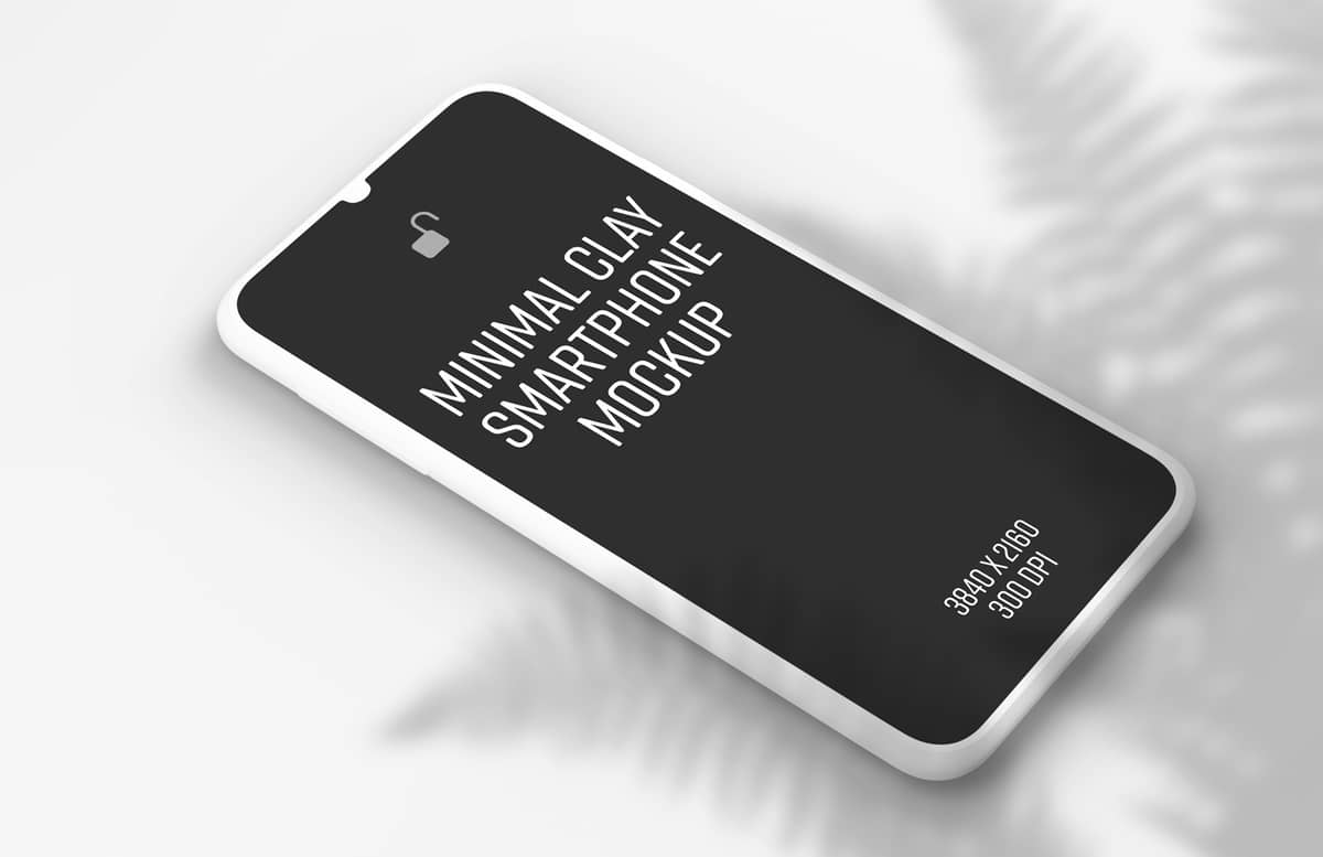 Minimal Clay Smartphone Mockup Preview 1