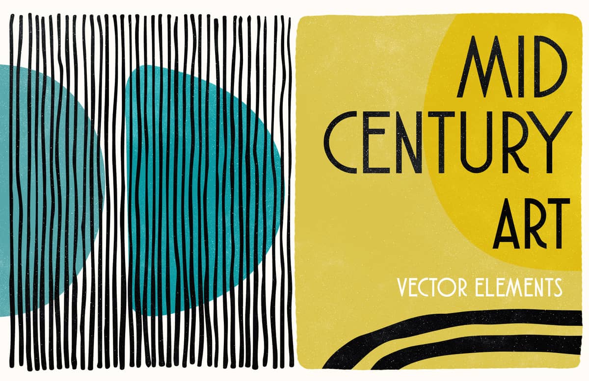 Mid Century Art Vector Elements Preview 1