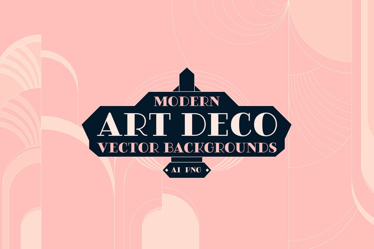 Modern Art Deco Vector Backgrounds — Medialoot