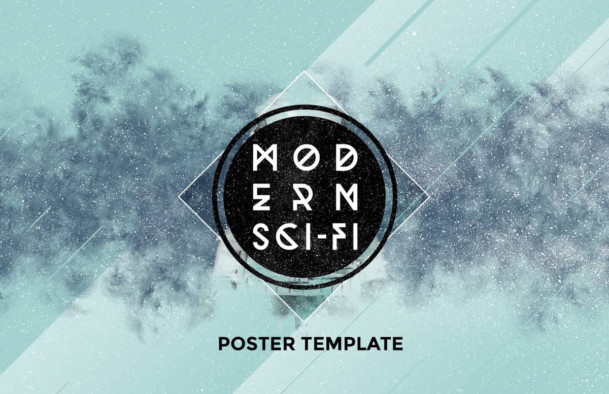 Modern Scifi Poster Template Preview 1