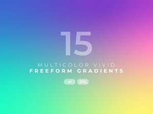 Multicolor Vivid Freeform Gradients 1