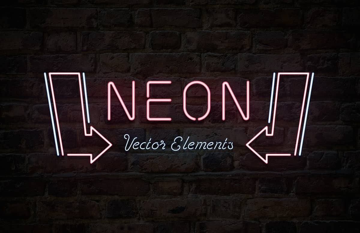 Neon Sign Vector Elements Preview 1D
