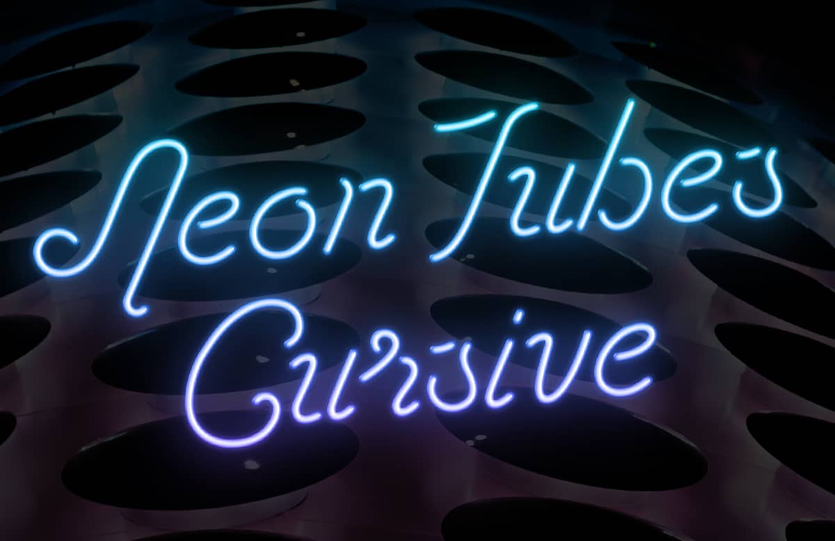 Neon Tubes Cursive Preview 1