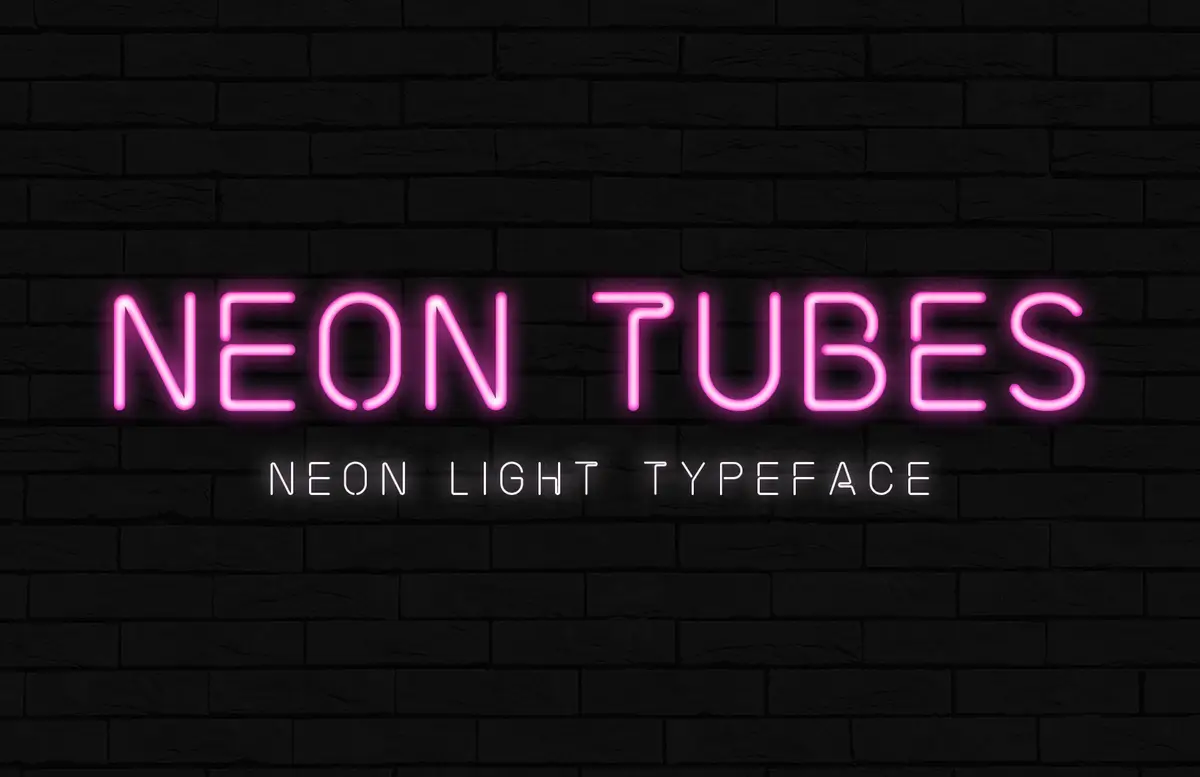Neon Tubes Font Preview 2021 1A