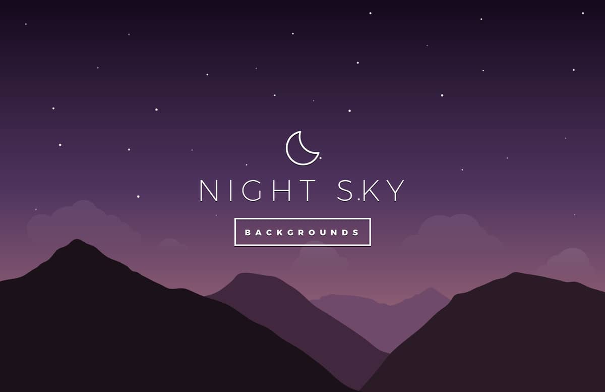 Night Sky Vector Backgrounds Preview 1