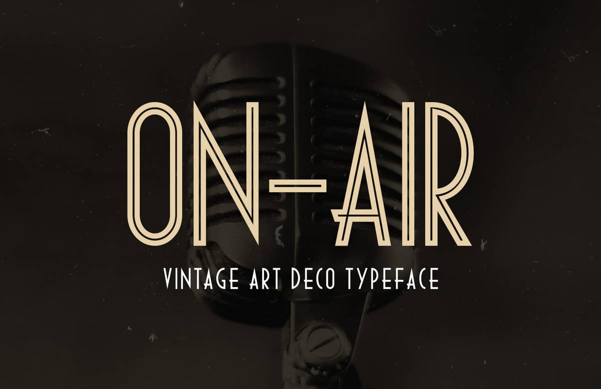 On Air Vintage Art Deco Font Preview 1