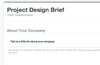 Online Design Brief
