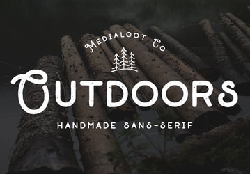 Outdoors - Handmade Sans Serif Font