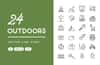 Outdoors Vector Line Icons