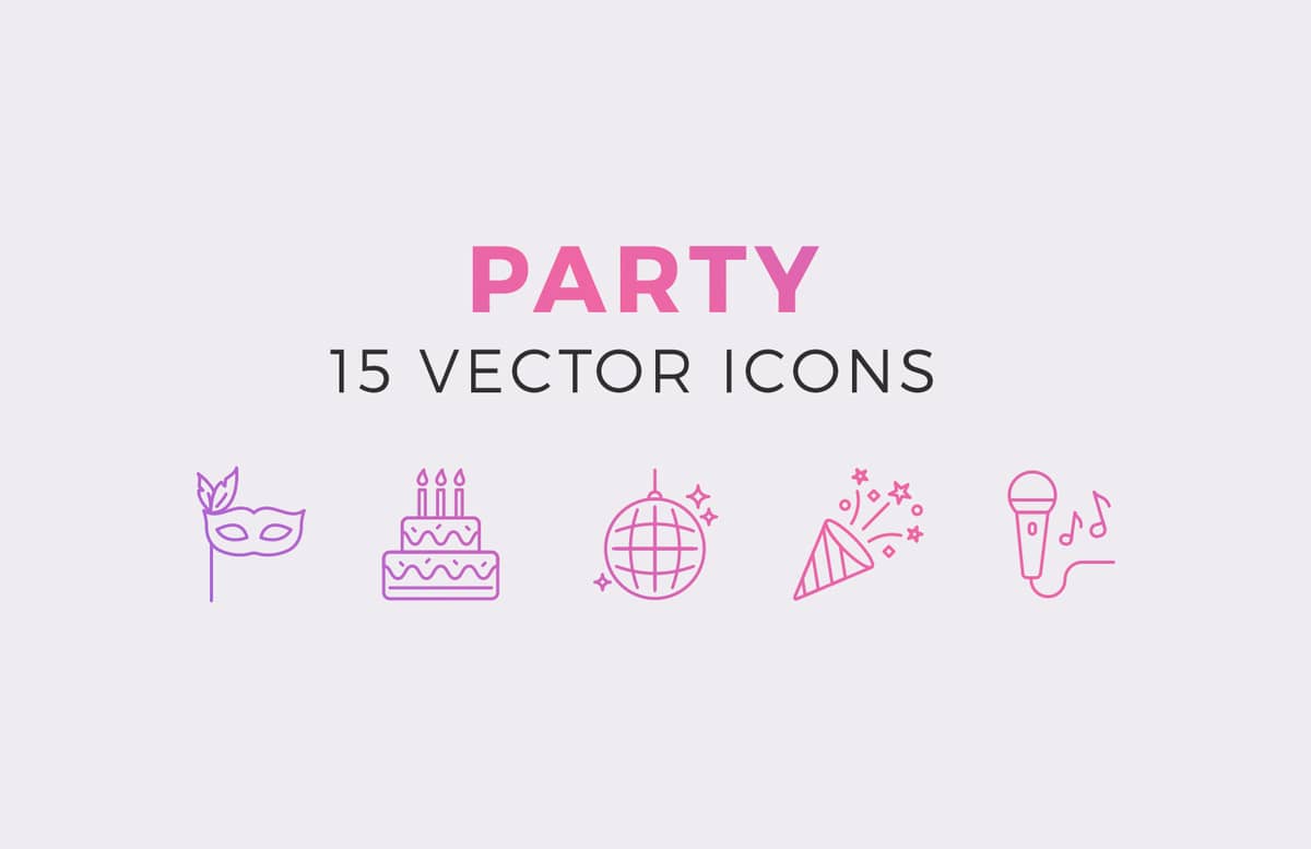 Party Vector Icons Preview 1A