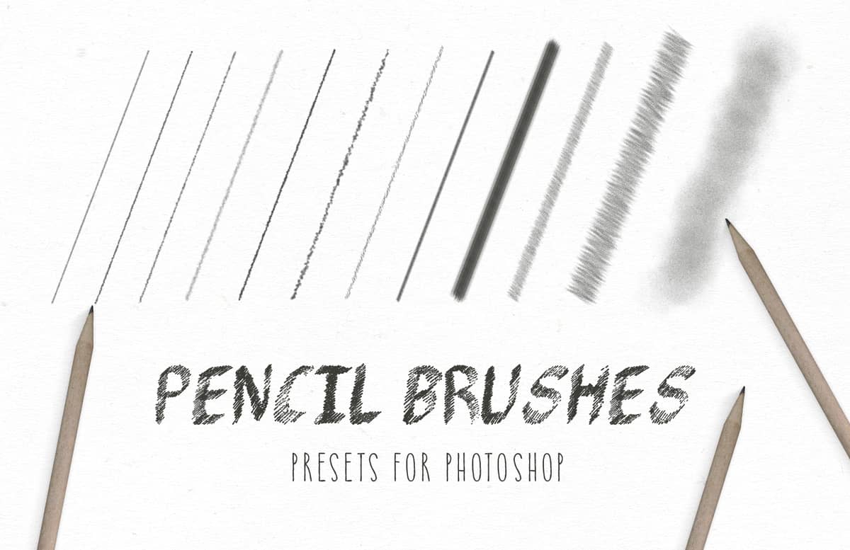 Pencil Brushes For Photoshop Preview 1A
