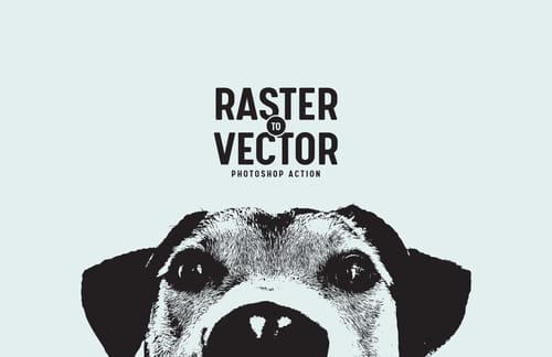 Raster to Vector Photoshop Action