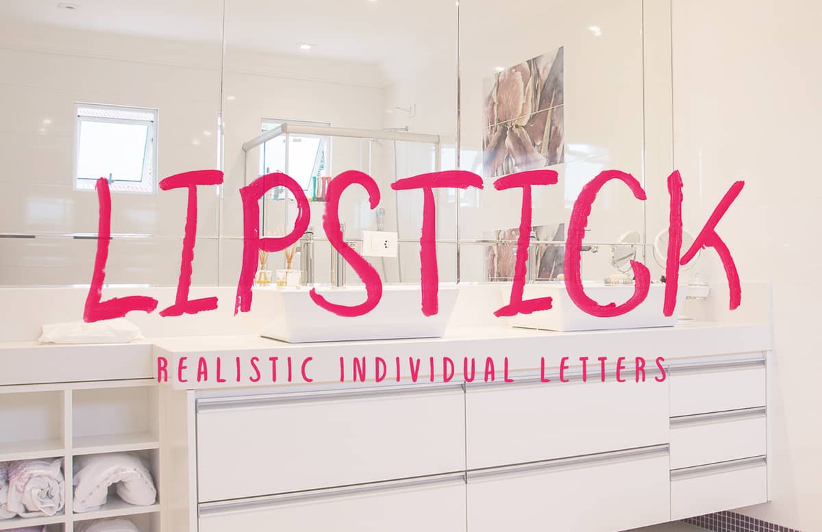 Realistic Lipstick Writing Letters Preview 1A