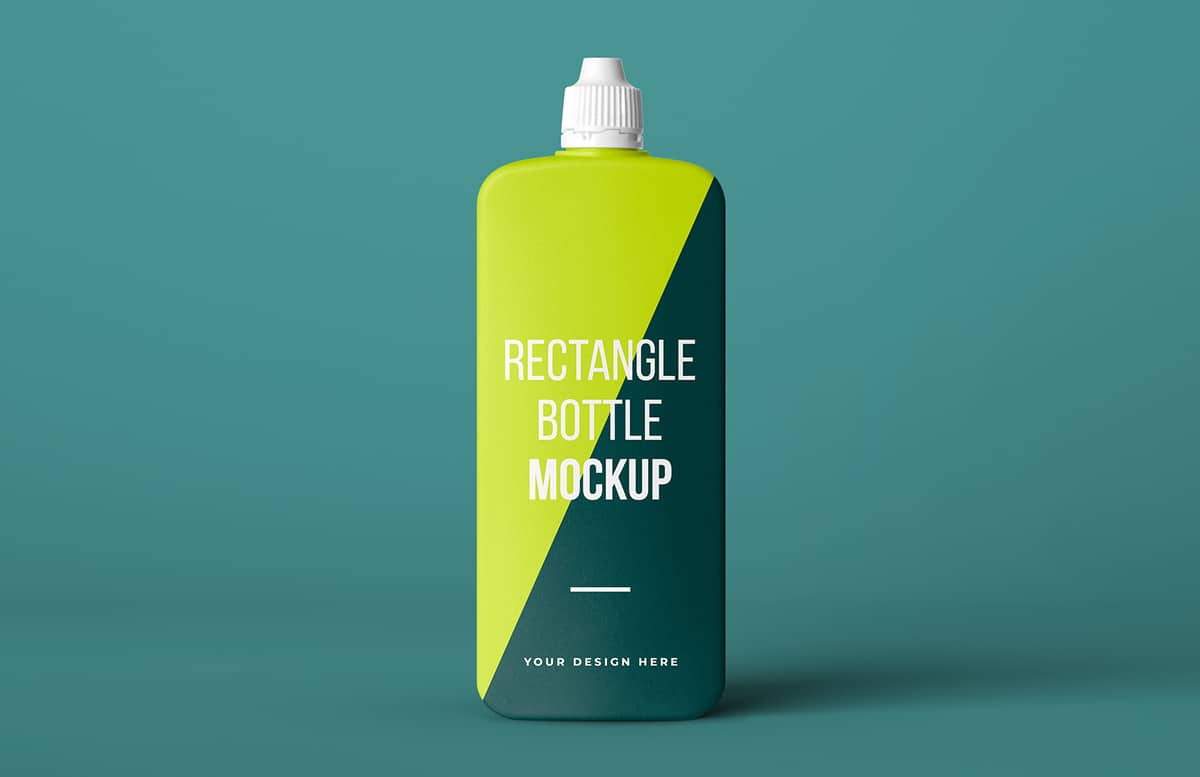 Rectangle Bottle Mockup Preview 1B