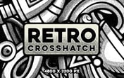 Retro Crosshatch Photoshop Template